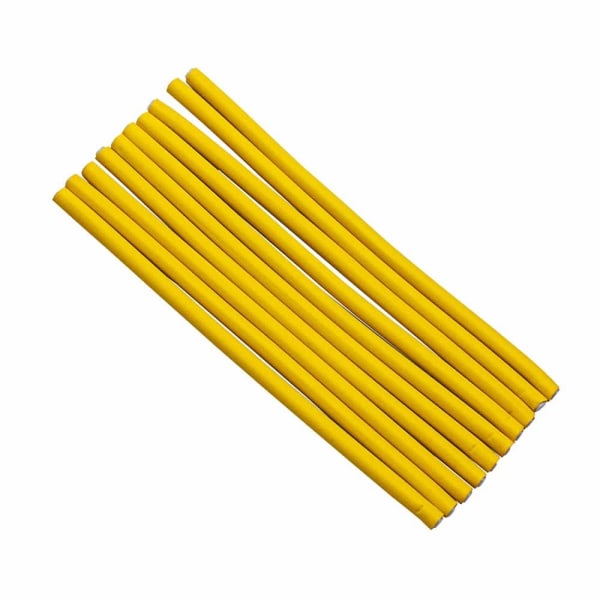10x Fleksible Hårspiraler - 2.5 cm Yellow