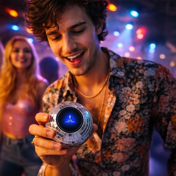 Disco Decision Maker Ball, 20 Retro Svar, ABS Glas