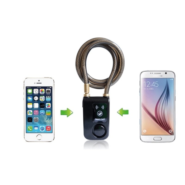 Smartlock - En lås uden Nøgle med Alarm, Android/iPhone Blue