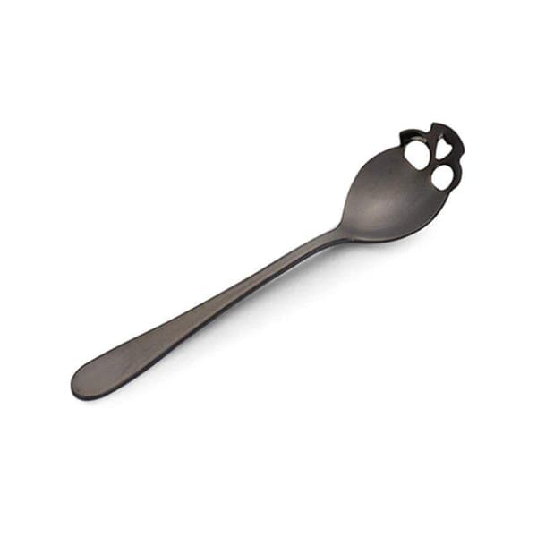 Sort kaffeske - kranium - rustfrit stål Black