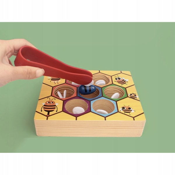 Spil i træ - fang bier - honningkage Multicolor