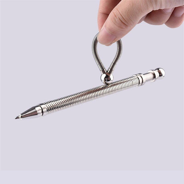 Fidget Penna - 2-i-1 - Metall Silver