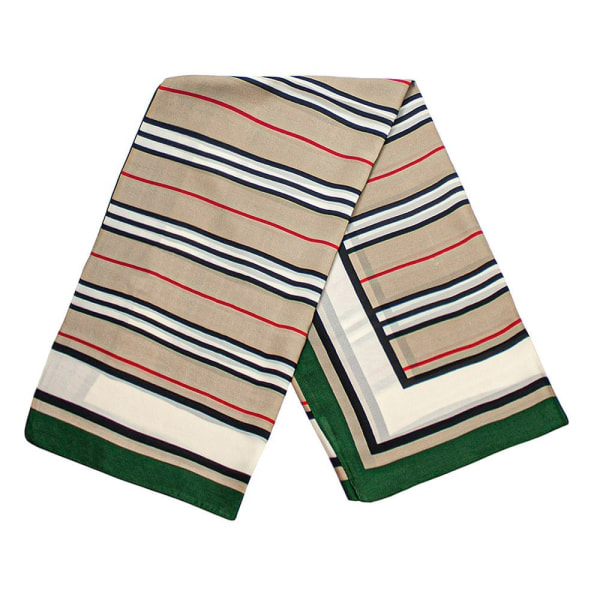 Randig scarf - Grön, Nr. 30 multifärg