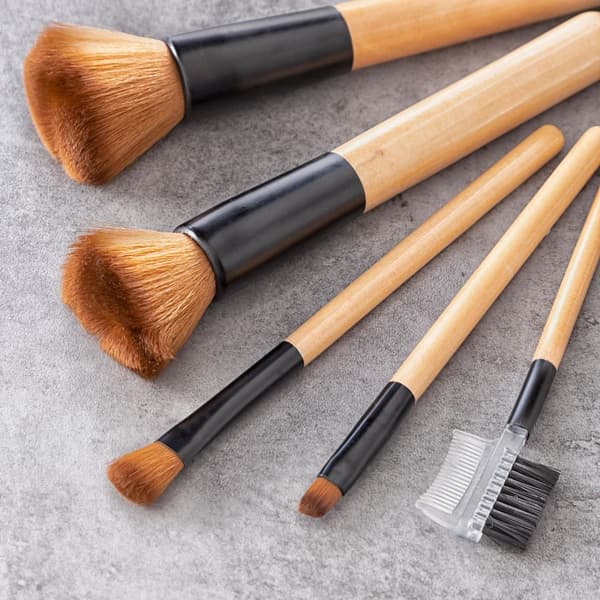 5x Puiset Meikkisiveltimet Beige