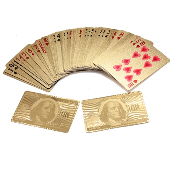 konsulent løber tør Databasen Spillekort - Kort i 24 K Guldbelægning, Dollar Gold a787 | Gold | 125 |  Fyndiq