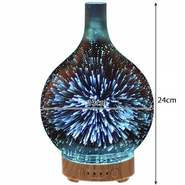 Aroma diffusor og luftfugter 100 ml Brown
