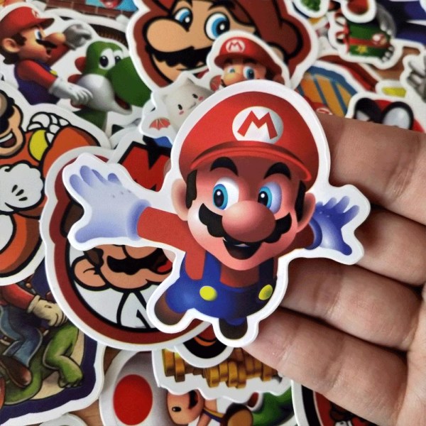 50x Klistermärken och Dekaler - Super Mario multifärg