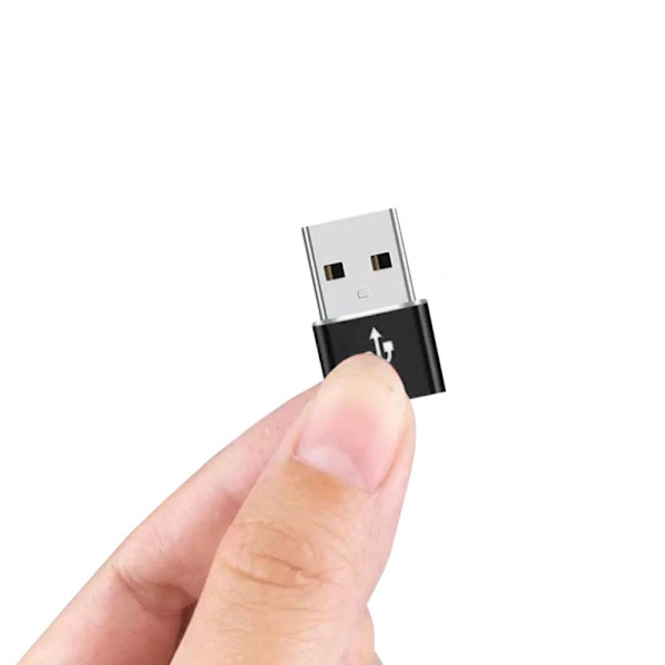 Trådløs USB-C til USB-A-adapter - Sort Black