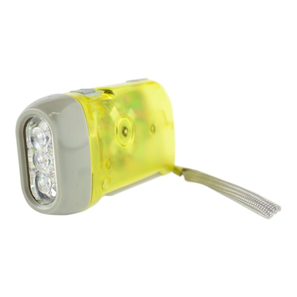 Hånddrevet LED Lommelygte - Gul Yellow