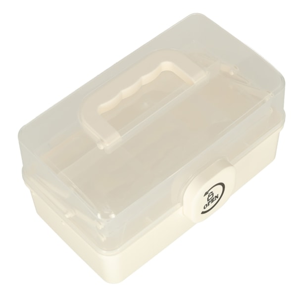 Stor medicinholder - tre rum White