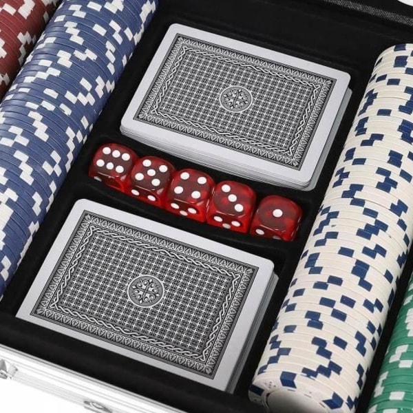 Pokersæt - 300 Jetoner Silver