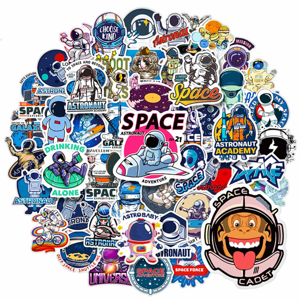 Pack med Klistermärken - Astronaut multifärg