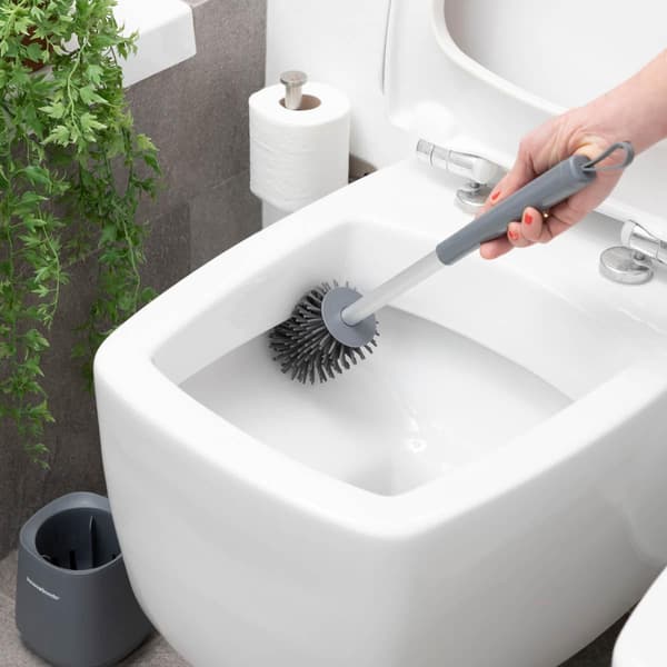 Toiletbørste i Gummi - Grå Grey