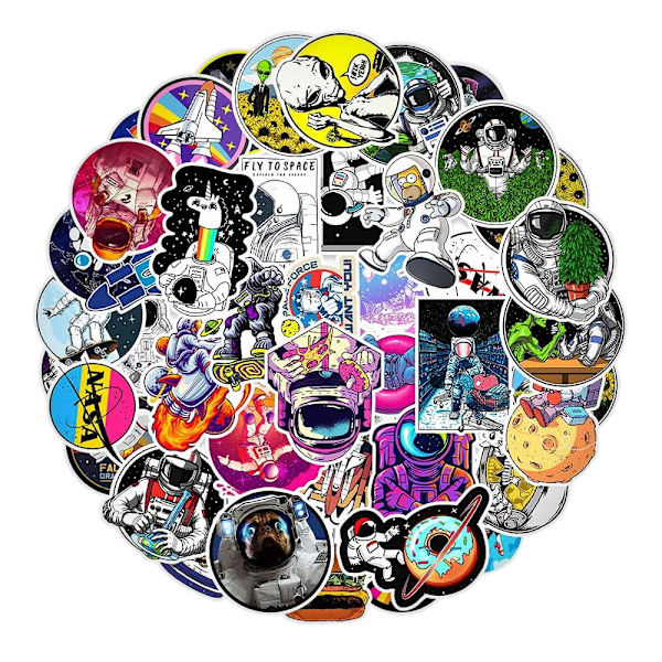 Mega Pack -tarroja - avaruusmatkailu Multicolor