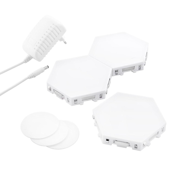3x Magnetiske LED paneler med Touch funktion White