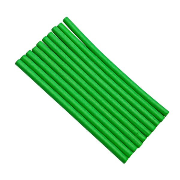 10x Böjbara Hårspolar - 4 cm Grön