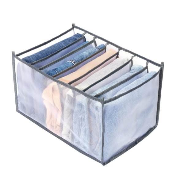 Klädförvaring - Box med 7 fack grå