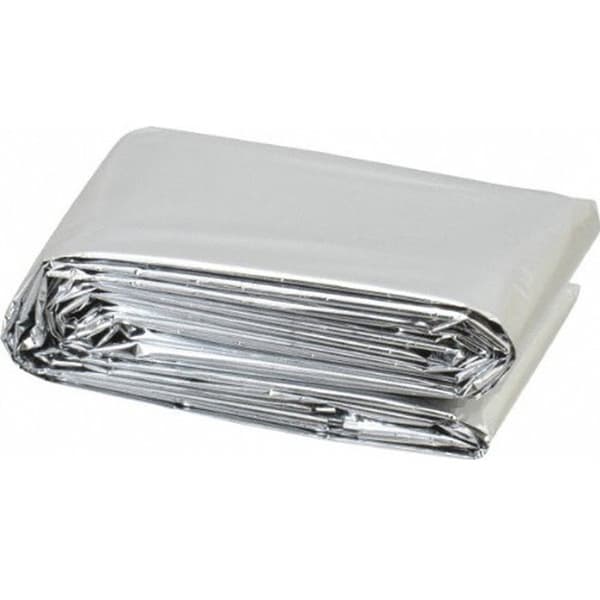 Camping / Nødtæppe / Overlevelsestæppe (Thermal Mylar) Silver