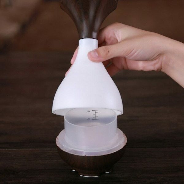 Jade Bottle aromaterapi luftfuktare och lampa - Trä Brun