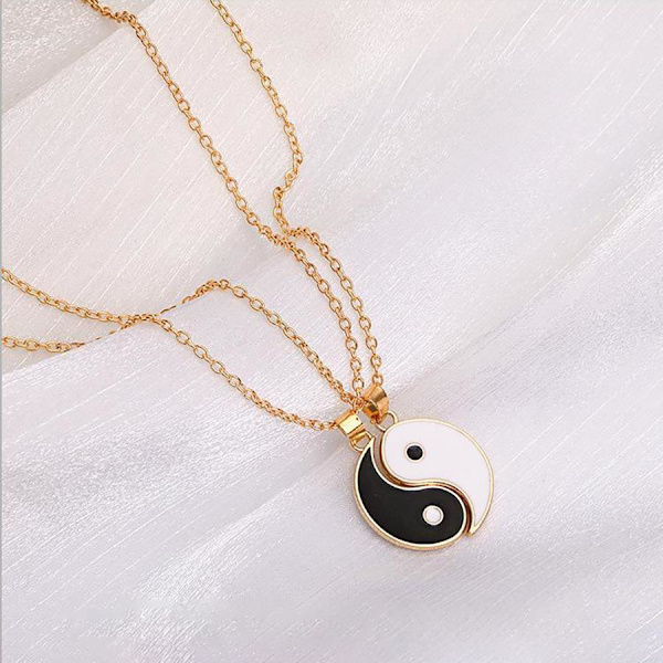 Ystävyys kaulakoru - Yin ja Yang Gold