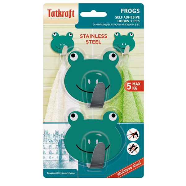 Tatkraft, Frogs - Liimakoukut, 2 kpl Green