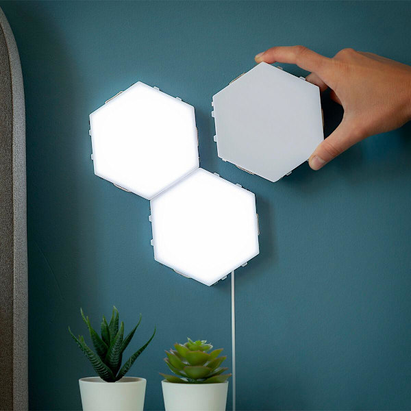 3x Magnetiska LED-paneler med Touchfunktion Vit