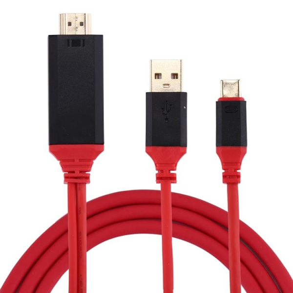 USB-C HDMI sovitin 2 m Red