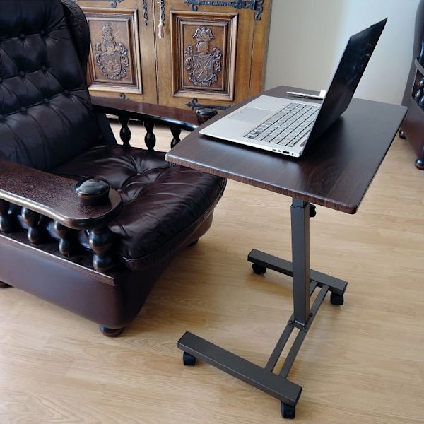Tatkraft, Salute - Justerbart Laptopbord med hjul Brown