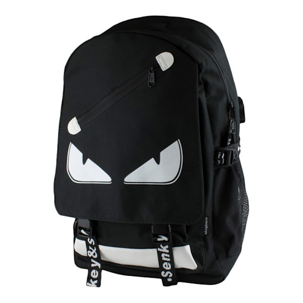 Luminescent kannettavan tietokoneen reppu USB-portilla - Ghastly Black