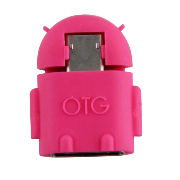OTG sovitin - USB Micro USB Adapter On-The-Go - Vaaleanpunainen Pink