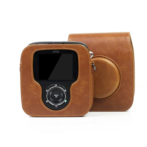 Kameraväska i PU Läder för Fujifilm Instax SQ10 - Brun Brun