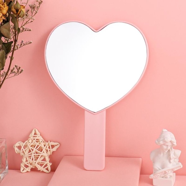 Hjerteformet spejl - Pink Pink
