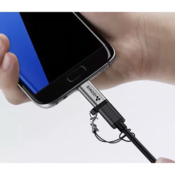 Micro USB 2.0 till USB C Adapter grå