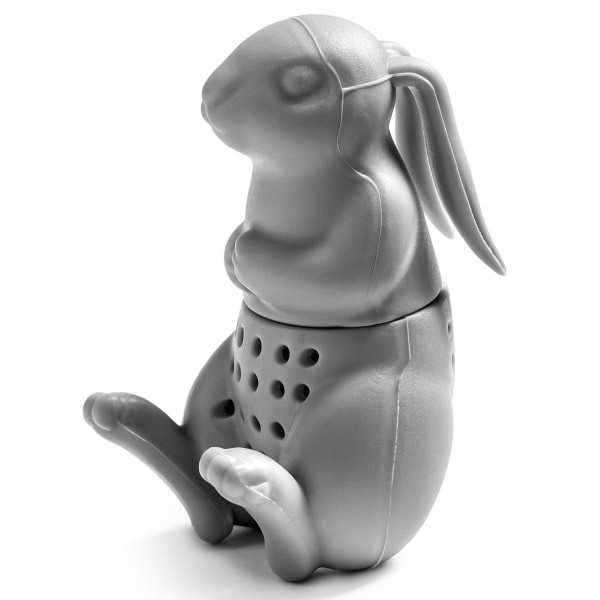 Sød te-si - grå kanin - silikone Grey