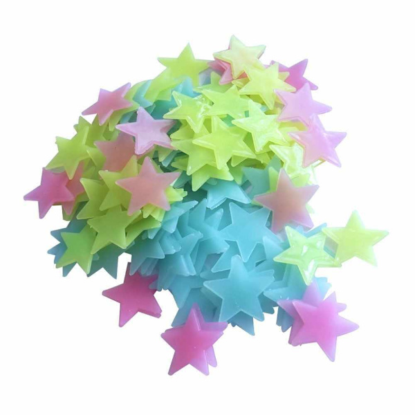 50x Valaisevat Tähdet Kattoon Multicolor