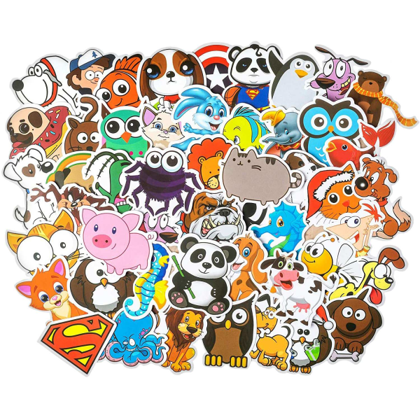 50x Klistermærker og Dekaler - VSCO Animals Multicolor
