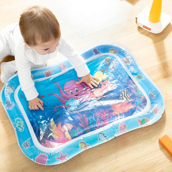 Oppustelig legetæppe med vand - babylegetøj Multicolor