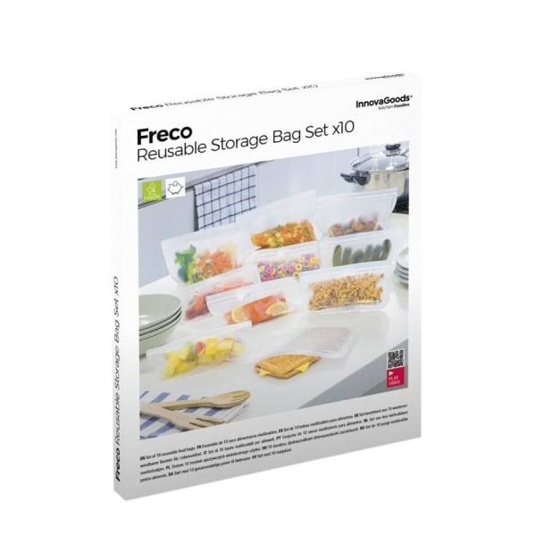 10x Opbevaringsposer - Freco Transparent
