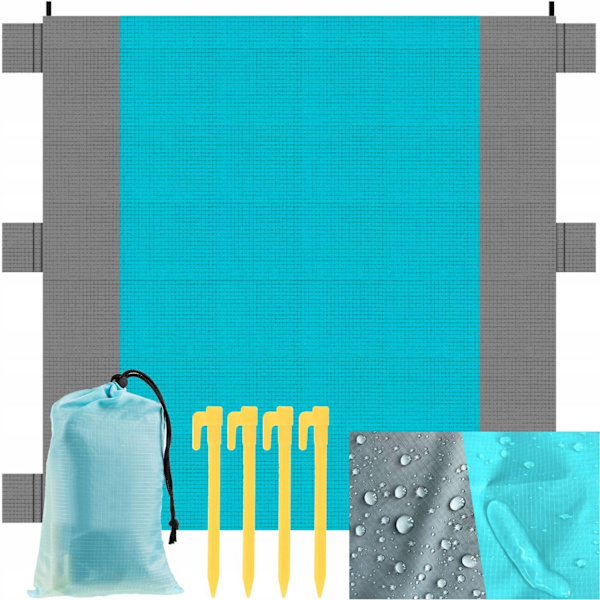 Stort strandtæppe - Vandtæt - 208 x 208 cm Multicolor