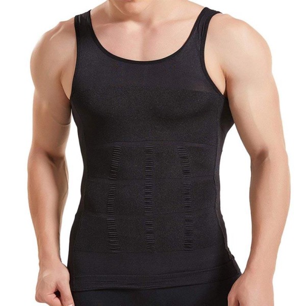 Kompressions Tanktop Mænd - Sort, L Black L