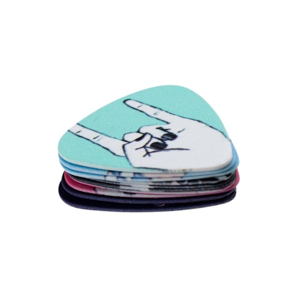 10 pack Plektrum, Handgester multifärg