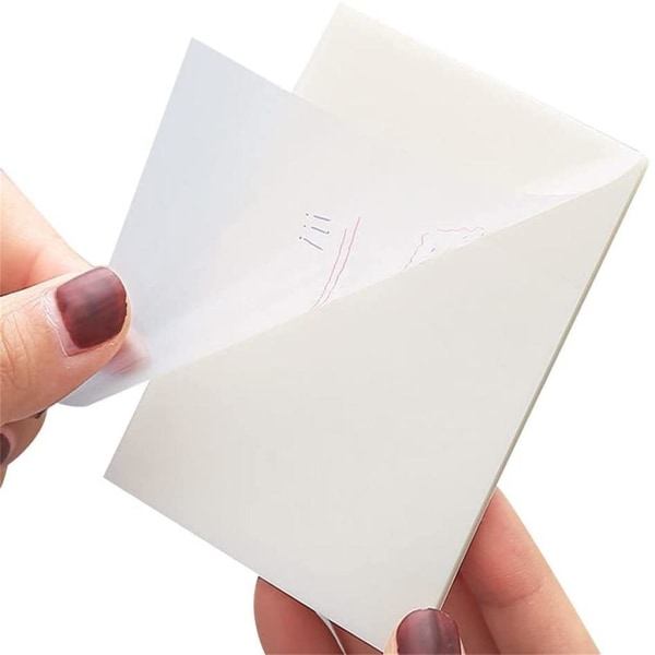 50x selvklæbende sticky notes - Gennemsigtig White