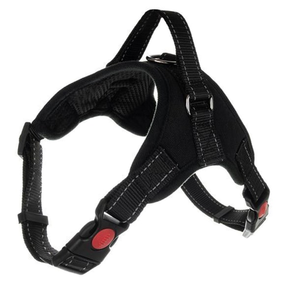 Trykfri hundesele - Medium Black