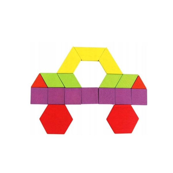 Pedagogiskt Pussel - Geometriska Former multifärg
