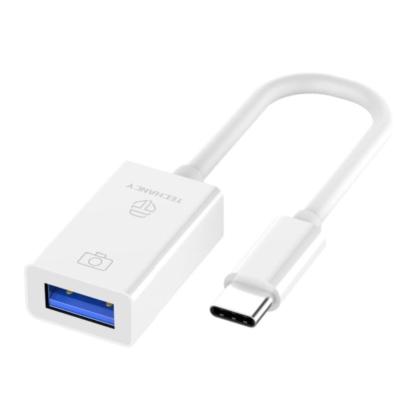 USB-C til USB-A-Adapter-White White