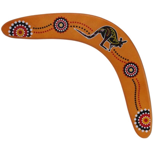 Boomerang med australsk design - brun Multicolor