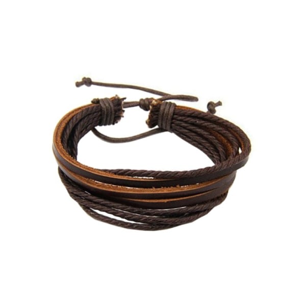 Elegant armbånd | Læder Brown one size