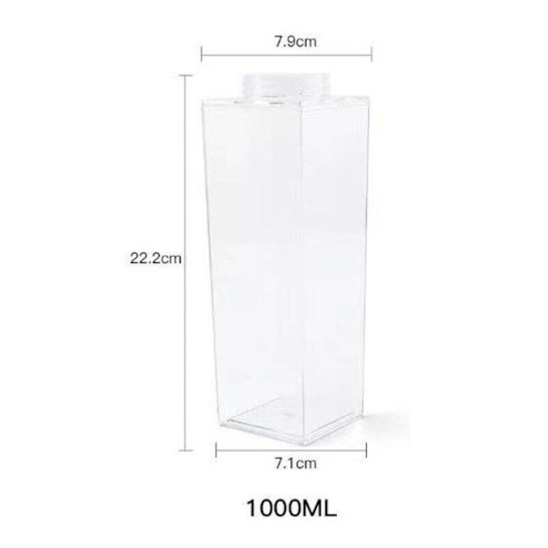 Plastflaska - Mjölkkartong - 1000 ml Transparent