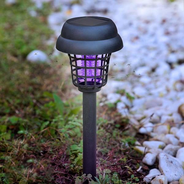 hyttysiä tappava aurinkokennolamppu puutarhaan Black