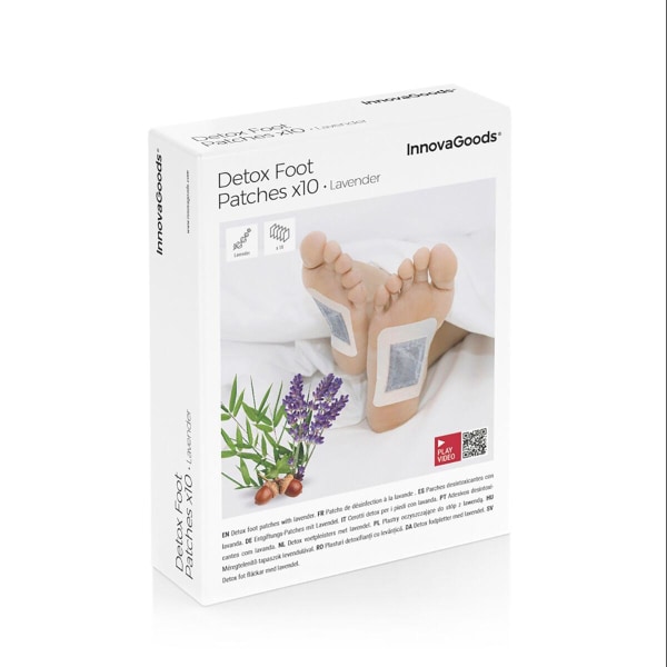 Detox Fotplåster - Lavendel - 10 st Vit